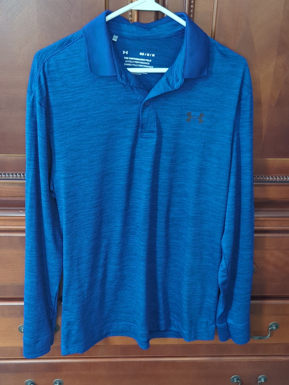Under Armour Men's Royal Blue Long Sleeve Performance Polo